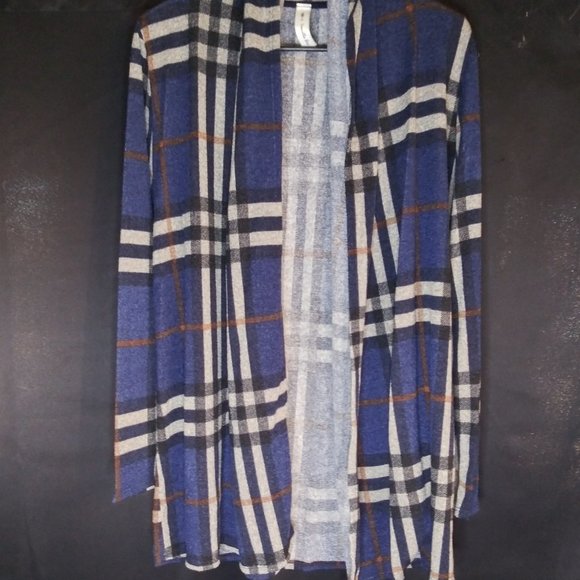 Plaid Elbow Patch Sweater Cardigan - Picture 4 of 10